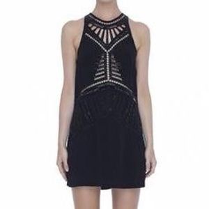 BNWT Magali Pascal Ernest Black Beaded Cut Out Backless Mini Dress